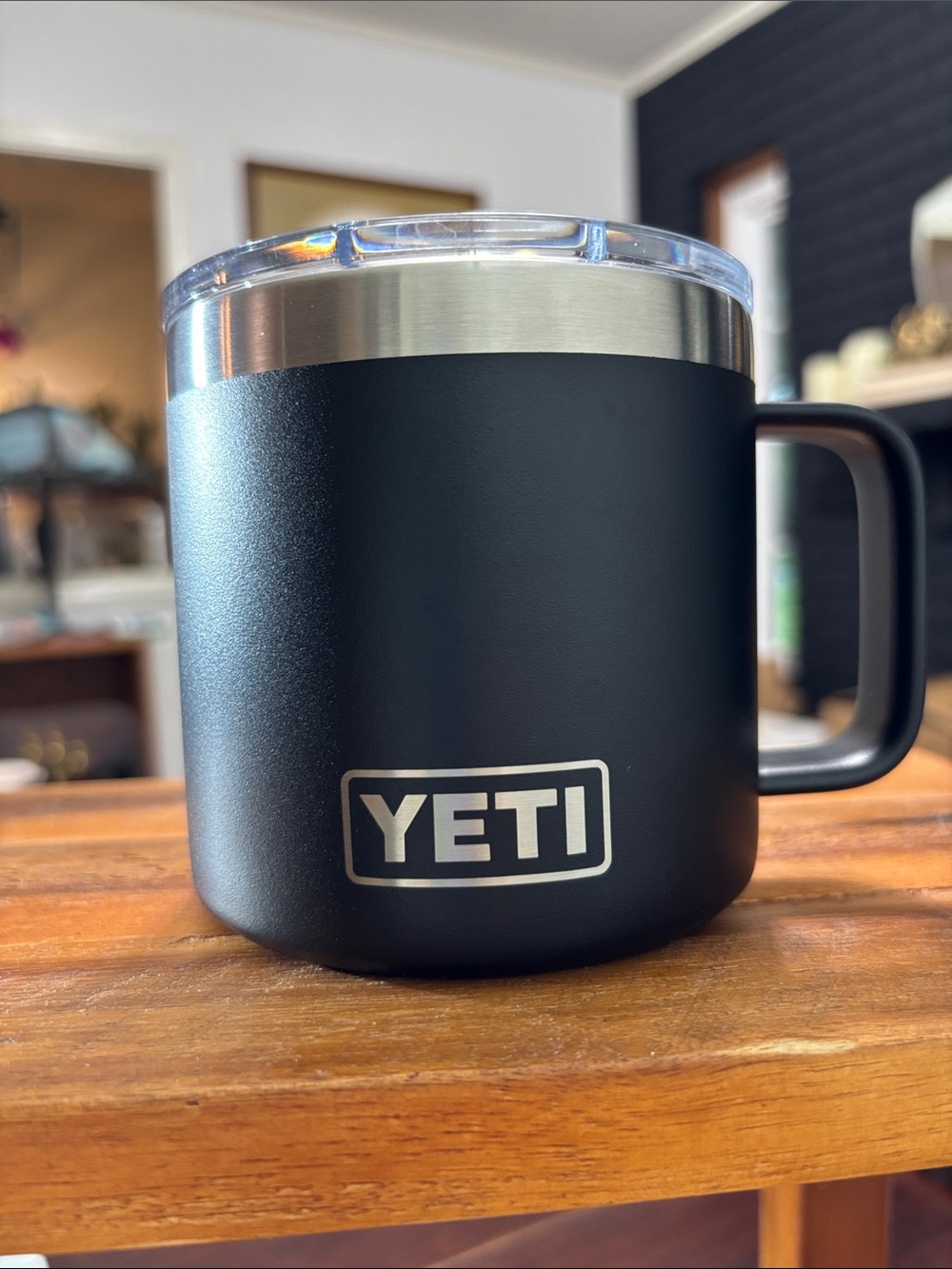 YETI Rambler 14 oz Black Mug double-wall vacuum with Magslider lid